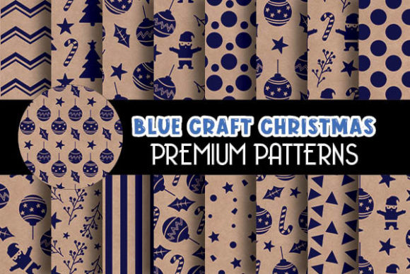 Blue Kraft Paper Christmas Digital Paper: A Versatile Resource for Creative Projects