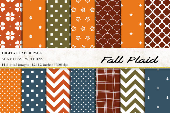 Fall Plaid Digital Papers