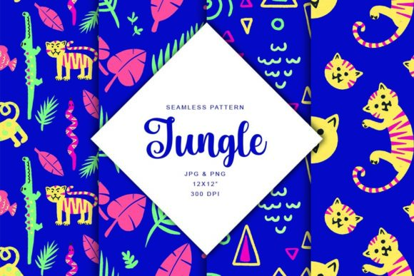 Joyful Jungle: Vibrant Patterns for Creative Projects