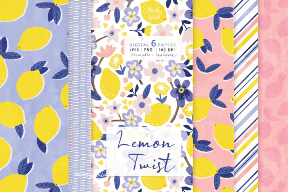 Lemon Twist - Painted Fruit Pattern: A Vibrant Addition to Your Creative Toolkit