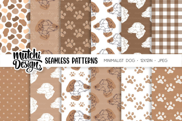 Minimalist Dog Digital Papers