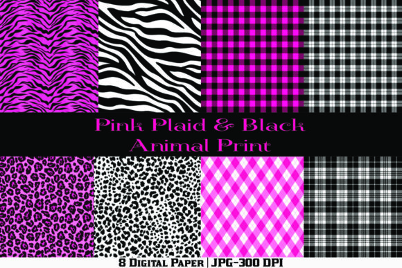 Pink Plaid Black Animal Print: A Versatile Design for Creative Projects