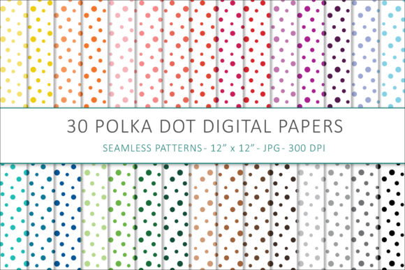 Polka Dot Color Digital Papers