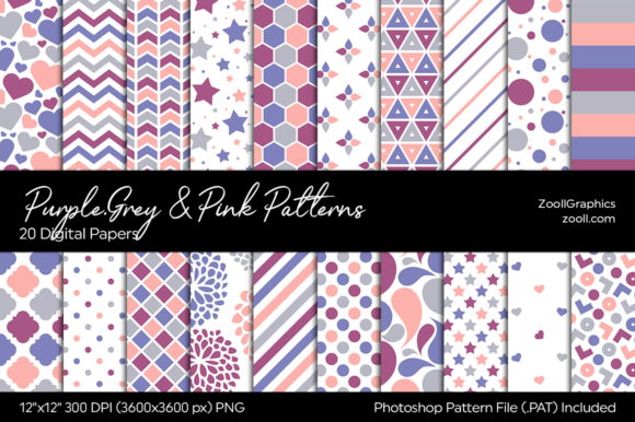 Purple, Grey and Pink Digital Papers: A Strategic Resource for Creative and Professional Projects