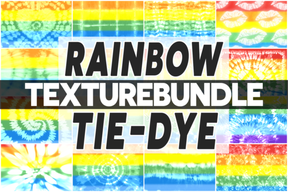 Rainbow Gay Flag Tie Dye Digital Papers