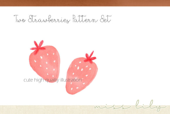 Two Strawberries Pattern Set – A Versatile Digital Design for Creative Projects