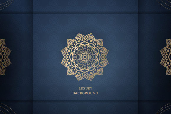 Vector Mandala Gold Colors and Elegant Luxury Mandala Design Background